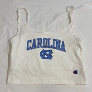 UNC Carolina Tarheels Dri-Fit Champion Long Line Sports Bra Cropped Active Tank